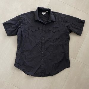 Vintage Black Western Button Up XXL